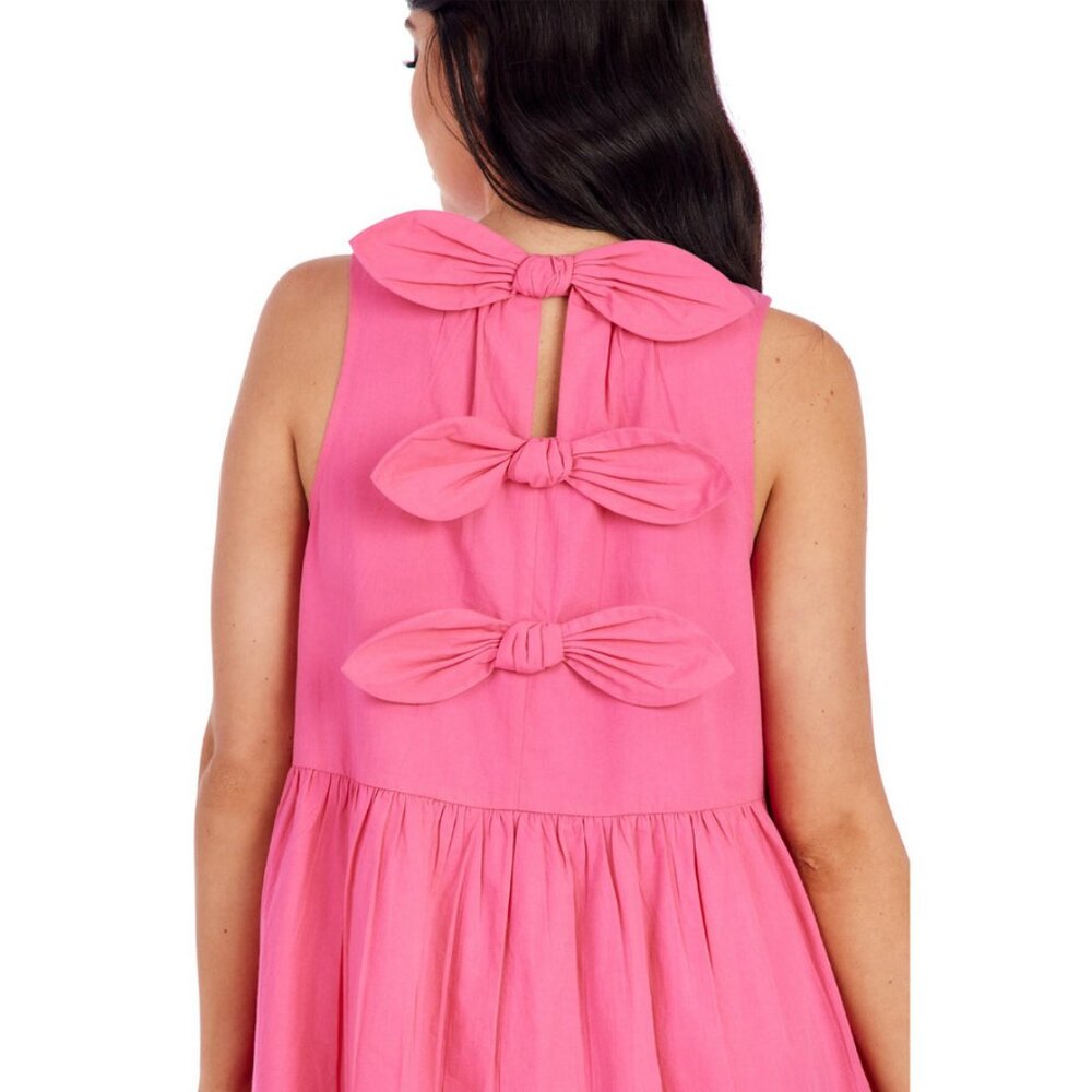 Mud Pie Sz. S NWT Pink Becker Bow Dress - Picture 5 of 16
